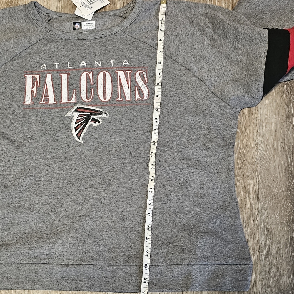Atlanta Falcons Women’s Sweatshirt 2XL NFL Team Apparel Gray Pullover - Picture 10 of 12